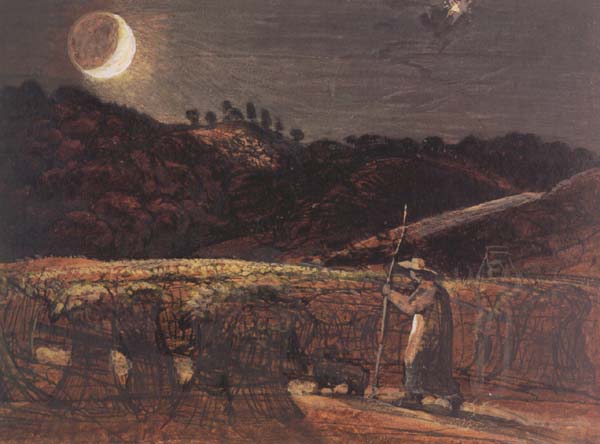 Samuel Palmer Cornfield by Moonlight